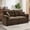 Brown, variant on GEEYOO Loveseat Sofa for Small Spaces with 2 Pillows,Modern Chenille Deep Seat Couch for Living Room,Assembly Required,Brown