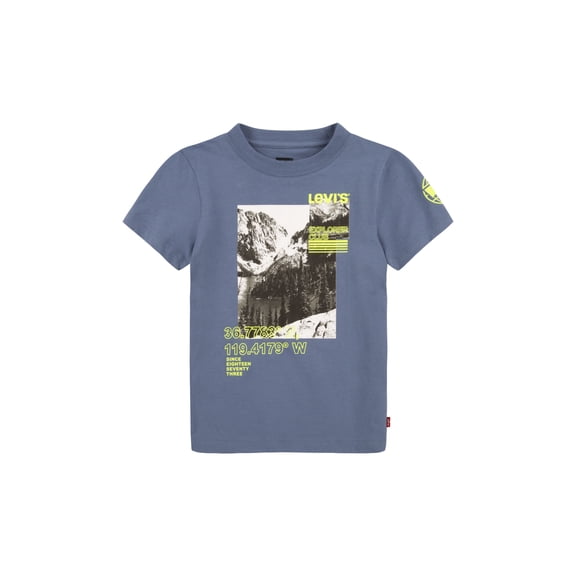 Levis Little Boys Explore Graphic T-Shirt Blue Horizon 7