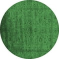 thumbnail image 1 of Ahgly Company Indoor Round Oriental Emerald Green Industrial Area Rugs, 6' Round, 1 of 4