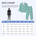 thumbnail image 4 of Salouo Pig And Flower Print Button-Front Long Sleeve Pajama Set for Men, Soft 2Pjs Men's Long Sleeve Sleepwear-Medium, 4 of 7