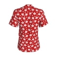 thumbnail image 3 of Uemuo Maple Leaves Printed Women's Classic V-Neck T-Shirt - Soft, Breathable, Moisture-Wicking, Perfect for Casual, Office, Travel, and Everyday Wear-XX-Large, 3 of 5