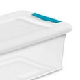 thumbnail image 5 of Sterilite 6-Quart Clear & Blue Stackable Tote, 5 of 6