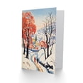 thumbnail image 2 of Winter Village Snow Sunshine for Him or Her Man Woman Birthday Thank You Get Well Soon Blank Art Greeting Card, 2 of 3