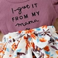 thumbnail image 5 of MAMOWEAR Baby Girl Outfits Summer Romper Shorts Set "I Got It from My Mama" Floral Clothes for Girls, 5 of 7