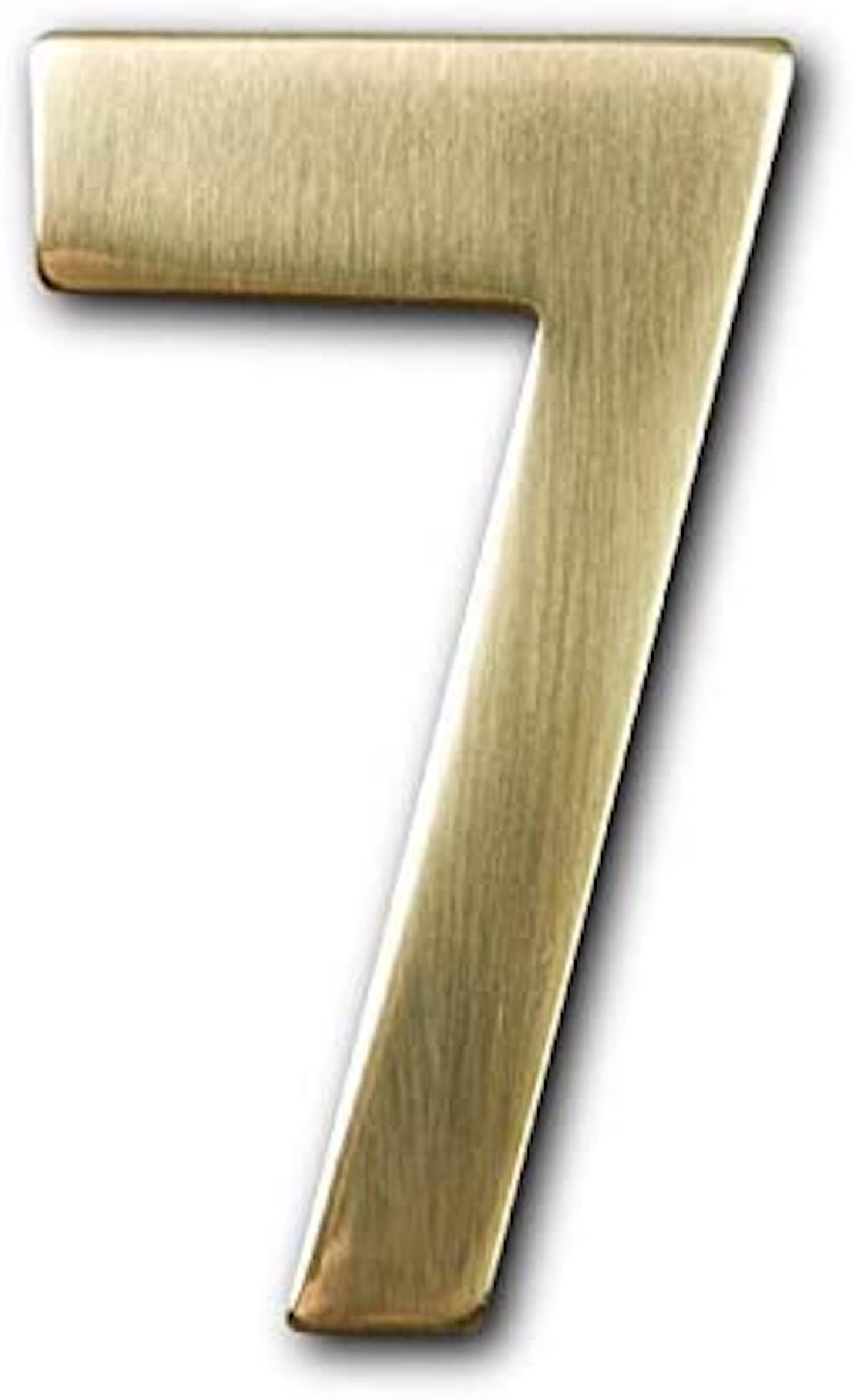SelfAdhesive 2" Inch Brass Mailbox/ Address Number 7 by GSi Mailboxes