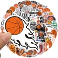thumbnail image 2 of Basketball Stickers 50Pcs Sports Basketball Fan Stickers Decals Variety Vinyl for Water Bottle, Skateboard,Refrigerator, 2 of 4