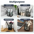 thumbnail image 6 of Luxspire Toothbrush Holders for Bathroom, Stainless Steel Electric Toothbrush Holder Wall Mounted, Shower Toothbrush Toothpaste Holder, Bathroom Organizer Essentials, 2 Slots, Black, 6 of 9