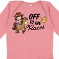 thumbnail image 4 of Inktastic Off To The Races with Cowgirl on Horse Girls Long Sleeve Baby Bodysuit, 4 of 5