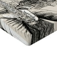 thumbnail image 2 of Ambesonne Jazz Fitted Sheet, River Bank Palm Trees, Queen Size, Beige Black, 2 of 3