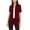 Burgundy, variant on Women's Loose Fit Short Sleeve Draped Open Front Office Wear Solid Cardigan