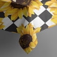 thumbnail image 5 of Black White Checker Sunflower Pattern Square Tablecloth,Waterproof Square Table Cover,Wipeable Spillproof Washable Table Cover for Home Kitchen Party Decor 60"x60"(152x152cm), 5 of 6