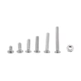 thumbnail image 4 of Flat Head Socket Head  Screws Nuts Set, 250Pcs M2 Hex Socket Screws , Stainless Steel Hex Socket Screws, Nuts For Furniture For Car Fix, 4 of 6