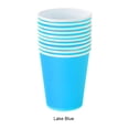 thumbnail image 3 of Matsuzay Tazas desechables para amantes del café, colores vibrantes, resistentes a desgarros, durabilidad, 50 unidades Mostrada lago azul, 3 of 6