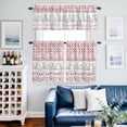 thumbnail image 2 of Red Plaid Farmhouse Kitchen Curtains Sets for Windows 24 Inch Length, Watercolor Cute Country Pigs Checkered Rod Pocket Window Treatments Tier Curtains and Valances Set for Bedroom/Bathroom, 2 of 8
