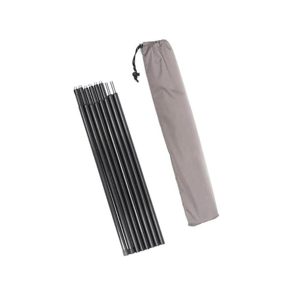 8pcs/set Professional Iron Awning Pole 8x Poles Awning Rod Holder Lightweight Multi Support Portable Tarp And Outdoor Iron Support Grey Black