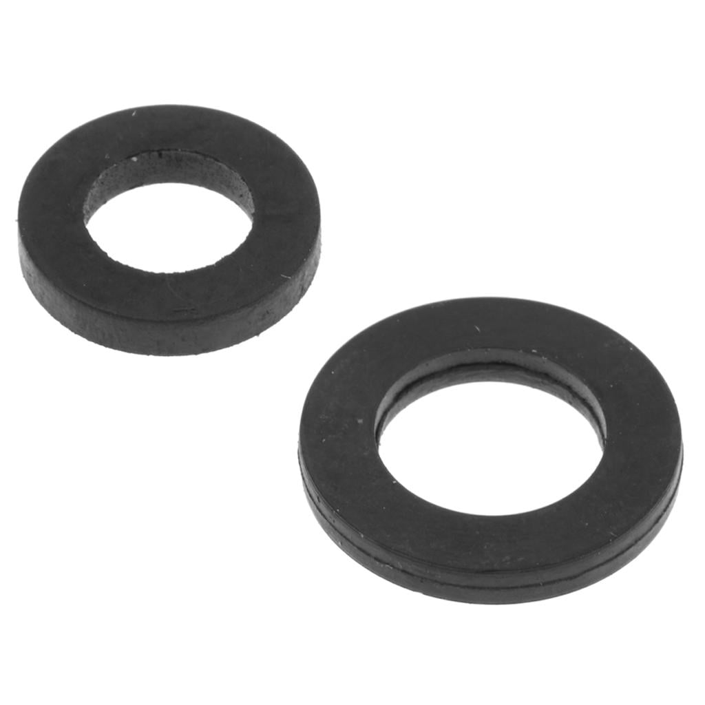 100x Black Silicone Flat Gasket Sealing Washer Spacer 1/2" 3/4" O-ring Seals 