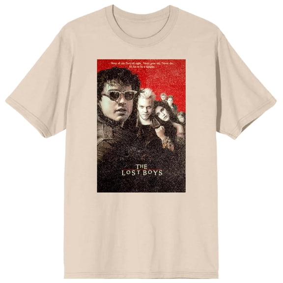 Lost Boys Classic Movie Poster Men's Beige Graphic T-Shirt-Medium