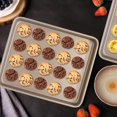 thumbnail image 3 of 11 Inch Baking Sheets for Oven Set of 2, Shinsin Nonstick Toaster Oven Pans Heavy Gauge Steel 11X9 Inch Cookie Sheets for Baking, 1 Inch Deep Toaster Oven Tray Replacement (Gold) Shinsin NA, 3 of 7