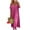 39#Hot Pink, variant on GXIPO Womens Summer Dresses 2025 Plus Size Short Sleeve V Neck Boho Maxi Dress Casual Beach Long Sundresses Hot Pink 2XL