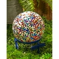 thumbnail image 5 of 10" Mosaic Glass Gazing Ball, Multicolored Flowers, 5 of 6