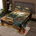 thumbnail image 1 of Camper Bedspread Set, Rv Camper Accessories for Travel Trailers Coverlet Set, Cartoon Camper Decor Rustic Cabin Lodge Quilt Set | Camping Car In Nature Scenery Bed Set Twin with 1 Pillowcase, 1 of 3