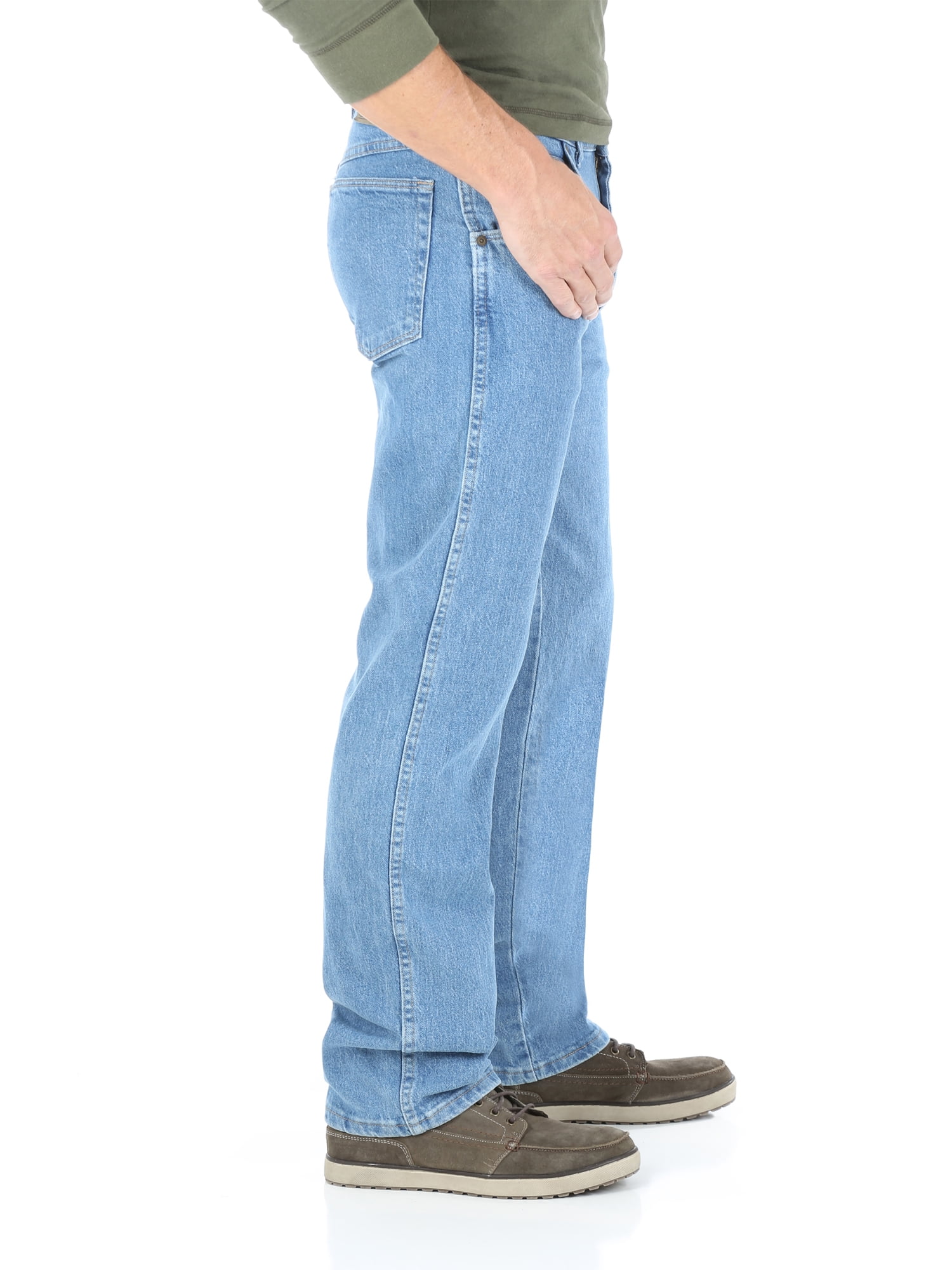 Wrangler Men's and Big Men's U-Shape Regular Fit Jean with Comfort Flex  Waistband 