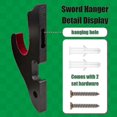 thumbnail image 3 of Sword Wall Mount 2/Set 1-Tier Padded Hook Katana Holder Adjustable Display Hanger for Samurai Sword Tanto,1-Tier-Pad, 3 of 5