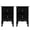 Black, variant on 2Pcs Nightstands, 2-Tier Night Table End Tables with Drawers Large Size Black