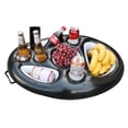thumbnail image 4 of [Negro Con Cubo Aire] Portavasos Inflable PVC Posavasos Poroso Vino Tinto Cama Hielo Inflable Plato Piscina (negro Con Cubo Aire), 4 of 9