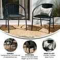 thumbnail image 3 of (2 pack) Emma + Oliver Indoor/Outdoor Stacking Rattan Restaurant Patio Chairs, Set of 2, Black, 3 of 12