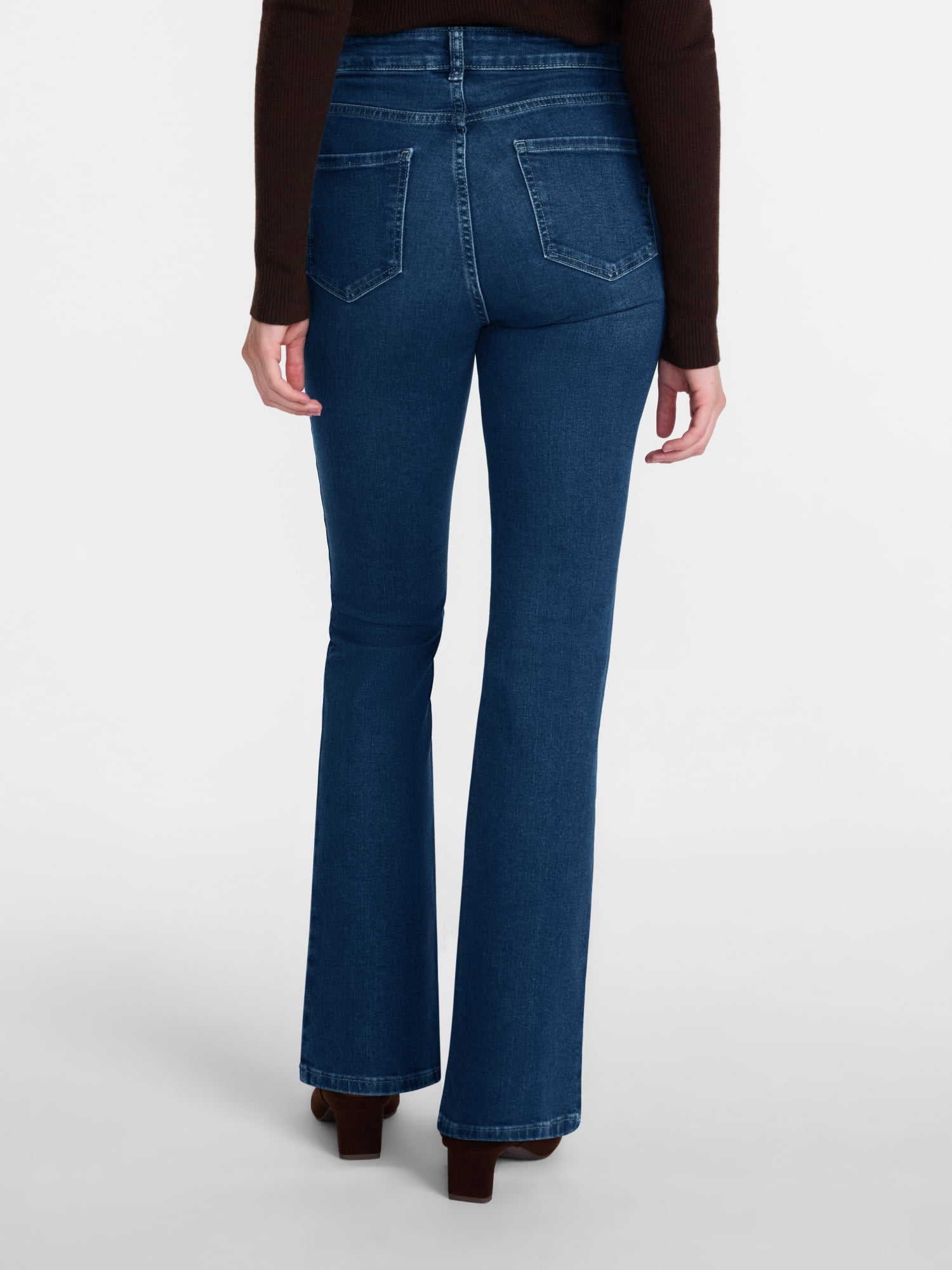 Scenario Women's Mid Rise Bootcut Jeans, Sizes 0-20, 0S-20S, 4L-14L