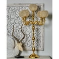 thumbnail image 3 of DecMode 5 Holder Gold Aluminum Candelabra, 3 of 15