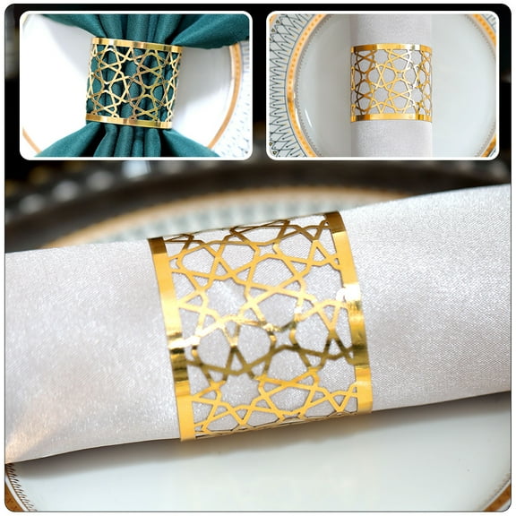 Raindrops 50 Pieces Reusable Paper Napkin Rings in Assorted Colors for Table Decorations