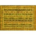 thumbnail image 1 of Ahgly Company Machine Washable Indoor Rectangle Abstract Yellow Modern Area Rugs, 2' x 4', 1 of 4