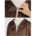 thumbnail image 4 of ZOBOTT Capa medieval renacentista Abrigos Disfraces de cosplay Capa de gamuza de ciervo Mujer Vintage con capucha Carnaval Disfraz de fiesta, 4 of 5