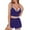 Purple, variant on Women‘s V-Neck Sleeveless Pajama Set - Nylon Spandex Blend Loose Shorts & Top, Solid Color Comfort Sleepwear