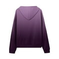 thumbnail image 4 of Yievot Women's Sweatshirt Hoodie Casual Relaxed Fit Full Zip Jacket Gradient Color Long Sleeve Drawstring Sweatshirts with Pockets, 4 of 4