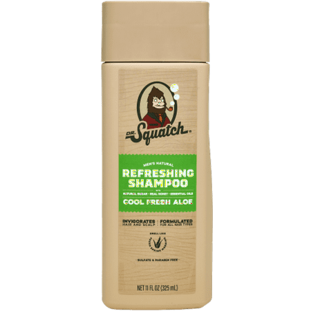 Pack of 2 - Dr. Squatch Cool Fresh Aloe Shampoo 11 fl oz Packaging May Vary