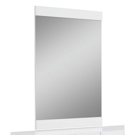45" Superb White High Gloss Mirror - Black