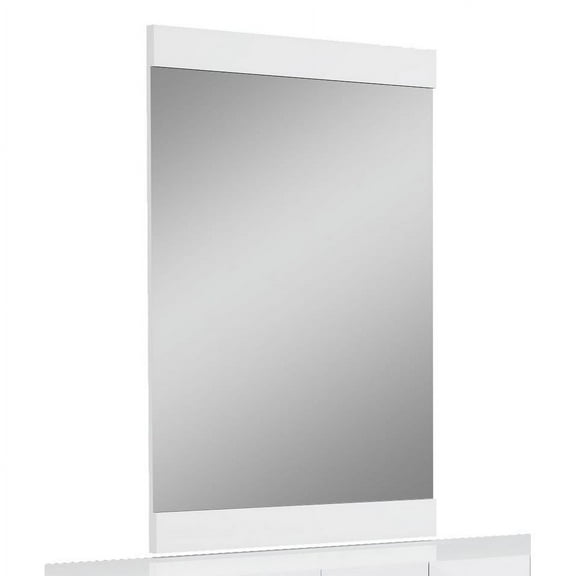 45" Superb White High Gloss Mirror - Black