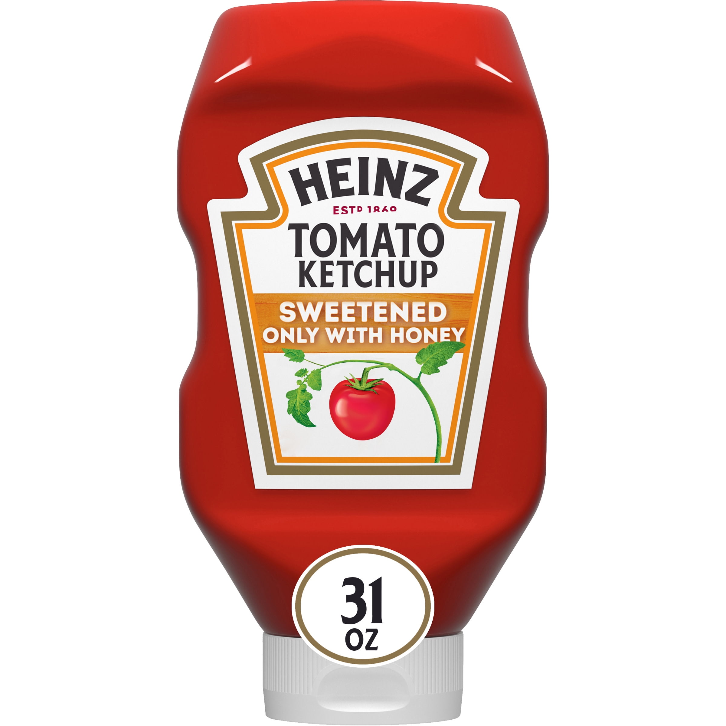 Heinz Tomato Ketchup Sweetened Only with Honey, 31 oz Bottle