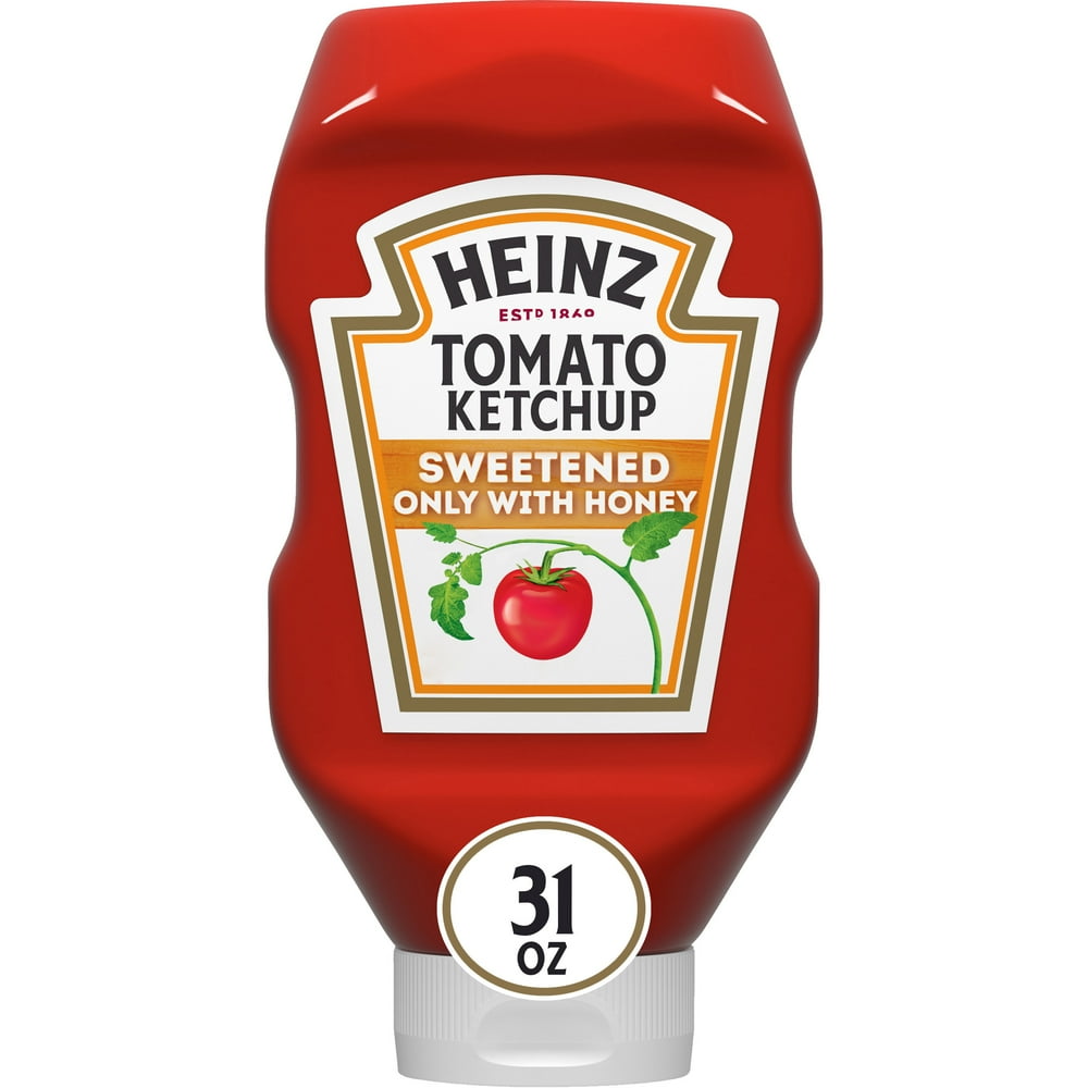 Heinz Tomato Ketchup Sweetened Only with Honey, 31 oz Bottle - Walmart ...