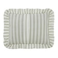thumbnail image 4 of VHC Brands Farmhouse Bedding Finders Keepers White Tan Striped Pillow Cover Ruffled Standard Sham 21x27, 4 of 5