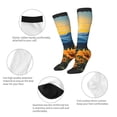 thumbnail image 6 of Lsque Elegant Sunset Sunflower Printed Crew Socks Men's Women's LightWeight Thin Casual Calf Socks ,Knee High Socks,Cotton Socks, 6 of 9