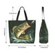 thumbnail image 5 of Disketp Largemouth Bass jumps out of water Bolsa Tote Estampada para Mujer, Bolso de Hombro y de Mano para Compras y Viajes, 5 of 8