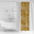 thumbnail image 2 of Abstract Minimalist Color Painting Art Shower Curtain for Bathroom, Stripe Gold Block on White Waterproof Shower Curtains Washable Quick Dry with Hooks Bathtub Curtains 60x72 IN, 2 of 7