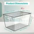 thumbnail image 2 of YAN & HIN 4 pcs/set Large Clear Storage Bins with Lids - Stackable, Transparent Pantry Storage with Handles - Nest Nicely for Clutter Organizer (11 "L x 7.5" W x 6.1 "H), 2 of 7