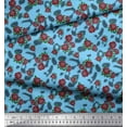 thumbnail image 3 of Soimoi Silk Fabric Leaves & Rose Floral Decor Fabric Printed Yard 42 Inch Wide, 3 of 3