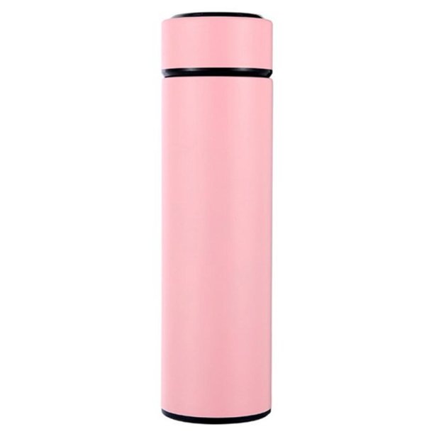 Hugtrwg Botella Con Pantalla LCD Acero Con Aislada (rosa)