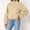 Beige, variant on Womens White Cropped Fleece Full Zip Jacket - Warm Nylon Spandex with Stand Collar & Ribbed Cuffs for Cool Days Casual Wear & Layering (S-XXL),Size L